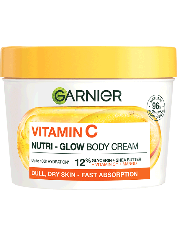 Garnier Body Food krém na rozjasnenie pokožky s mangom + vitamínom C